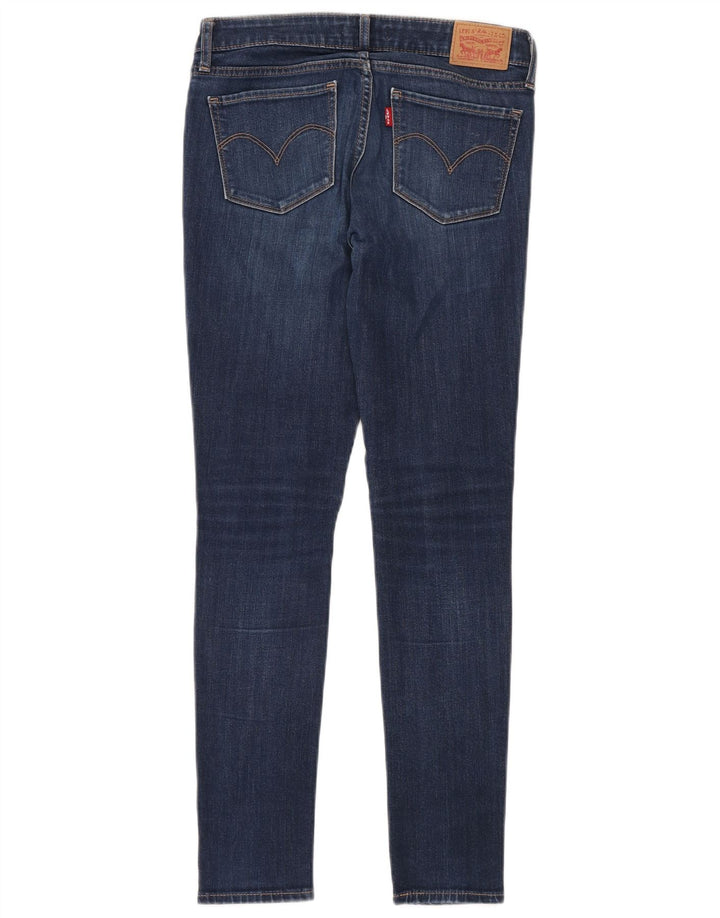 LEVI'S Dame 711 Skinny Jeans W26 L30 Blå Bomuld