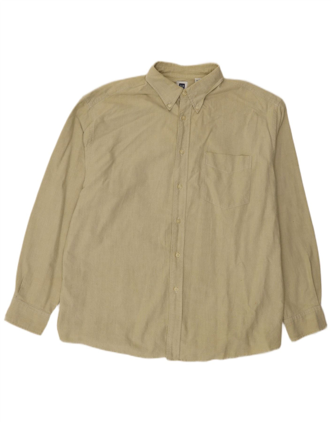 Gap Herre Loose Fit Skjorte Stor Beige Bomuld