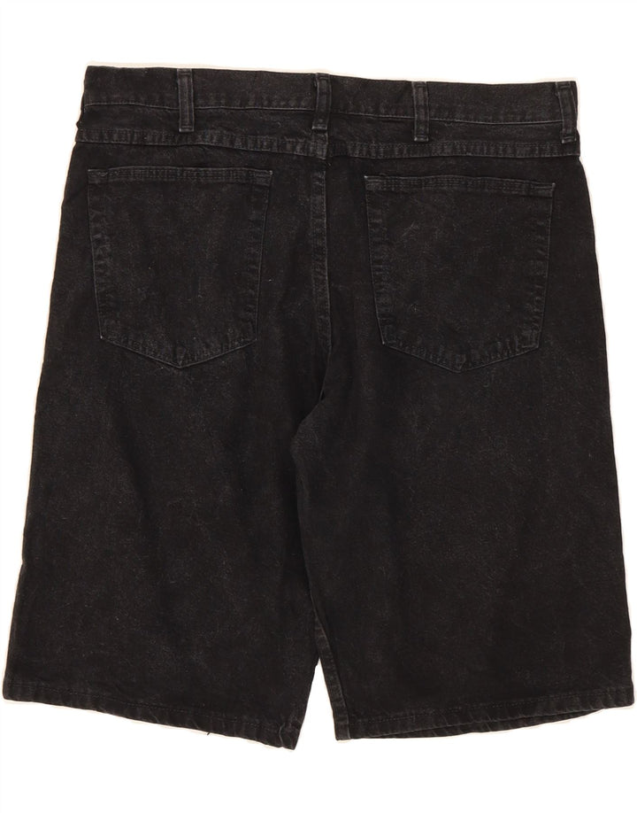 RUSTLER Womens Denim Shorts US 18 2XL W36 L12 Black Cotton Vintage Rustler and Second-Hand Rustler from Messina Hembry 
