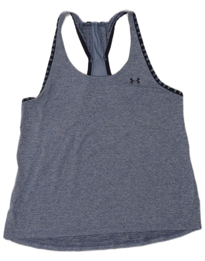 Under Armour Dame Grafisk Vest Top UK 10 Small Blue Flecked
