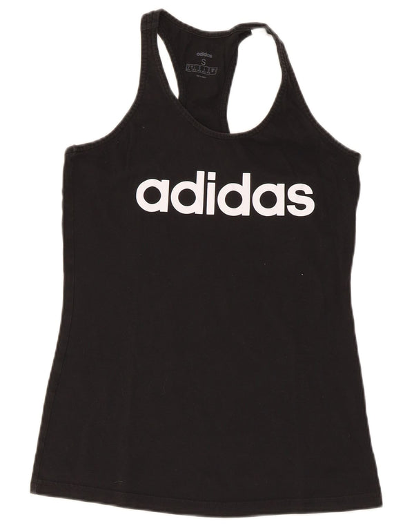 Adidas Dame Grafisk Vest Top UK 8/10 Small Black