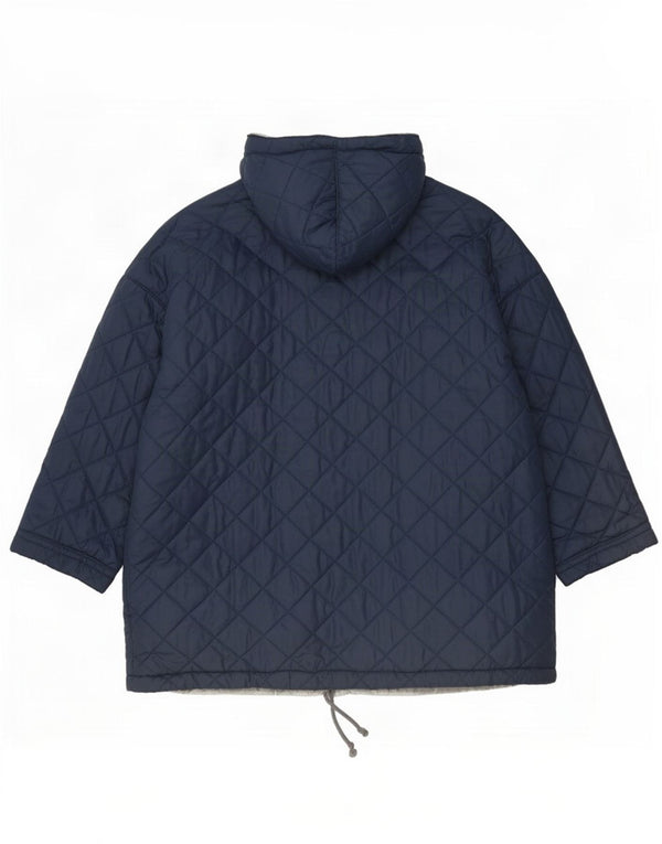 Belfe & Womens Oversized Vendbar Quiltet Jakke UK 14 Medium Navy Blue
