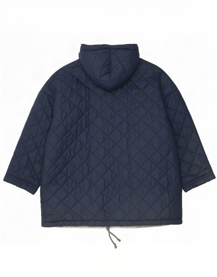 Belfe & Womens Oversized Vendbar Quiltet Jakke UK 14 Medium Navy Blue