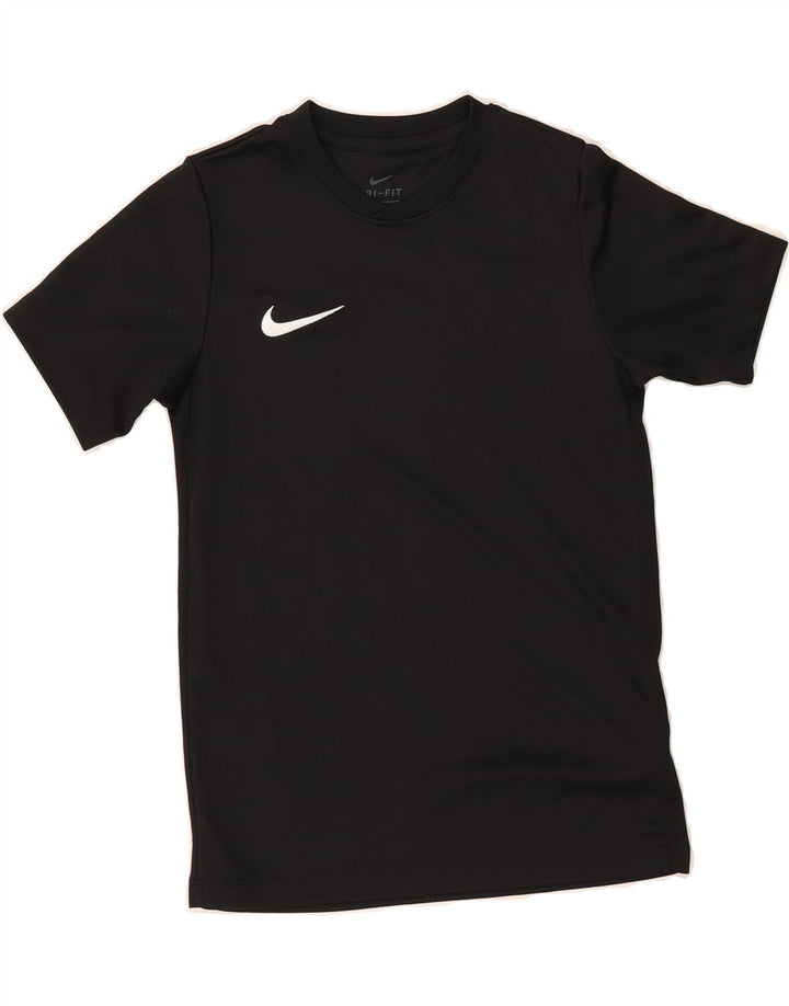 NIKE Boys Dri Fit T-Shirt Top 8-9 Years Small Black Polyester Vintage Nike and Second-Hand Nike from Messina Hembry 