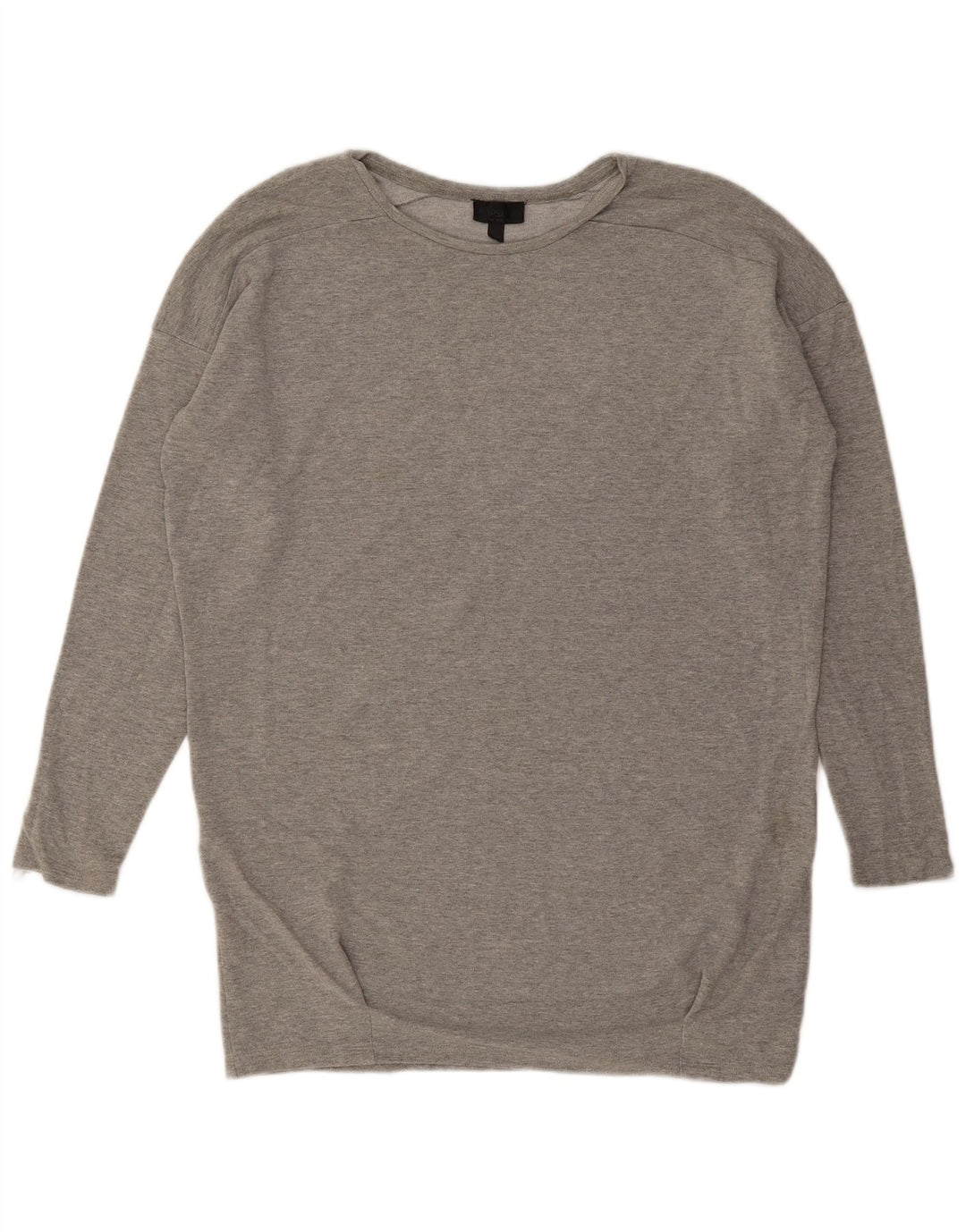 Topshop Dame Oversized Top Langærmet UK 12 Medium Grå Viscose
