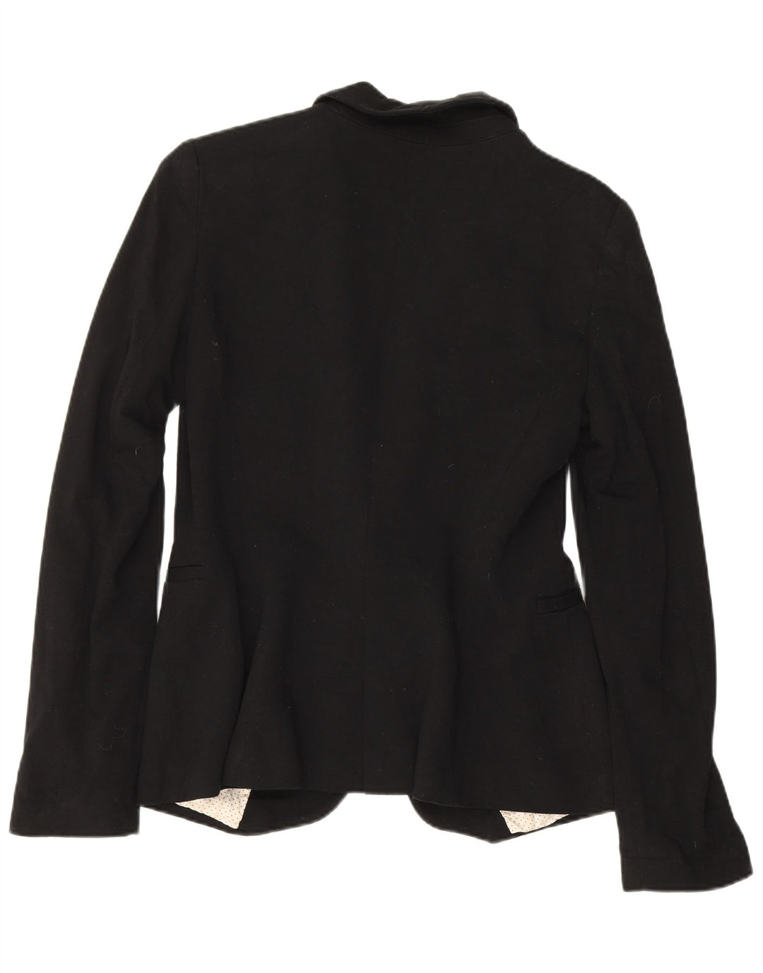 Zara Dame 1 Knap Blazer Jacket UK 10 Lille Sort