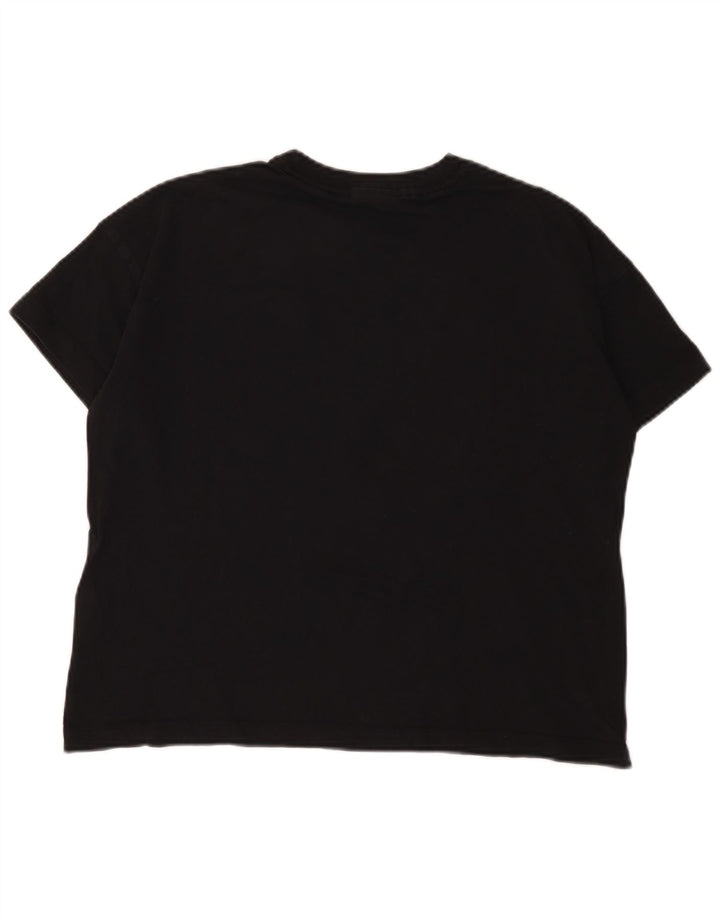 Champion Womens Oversized T-Shirt Top UK 10 Small Black Bomuld