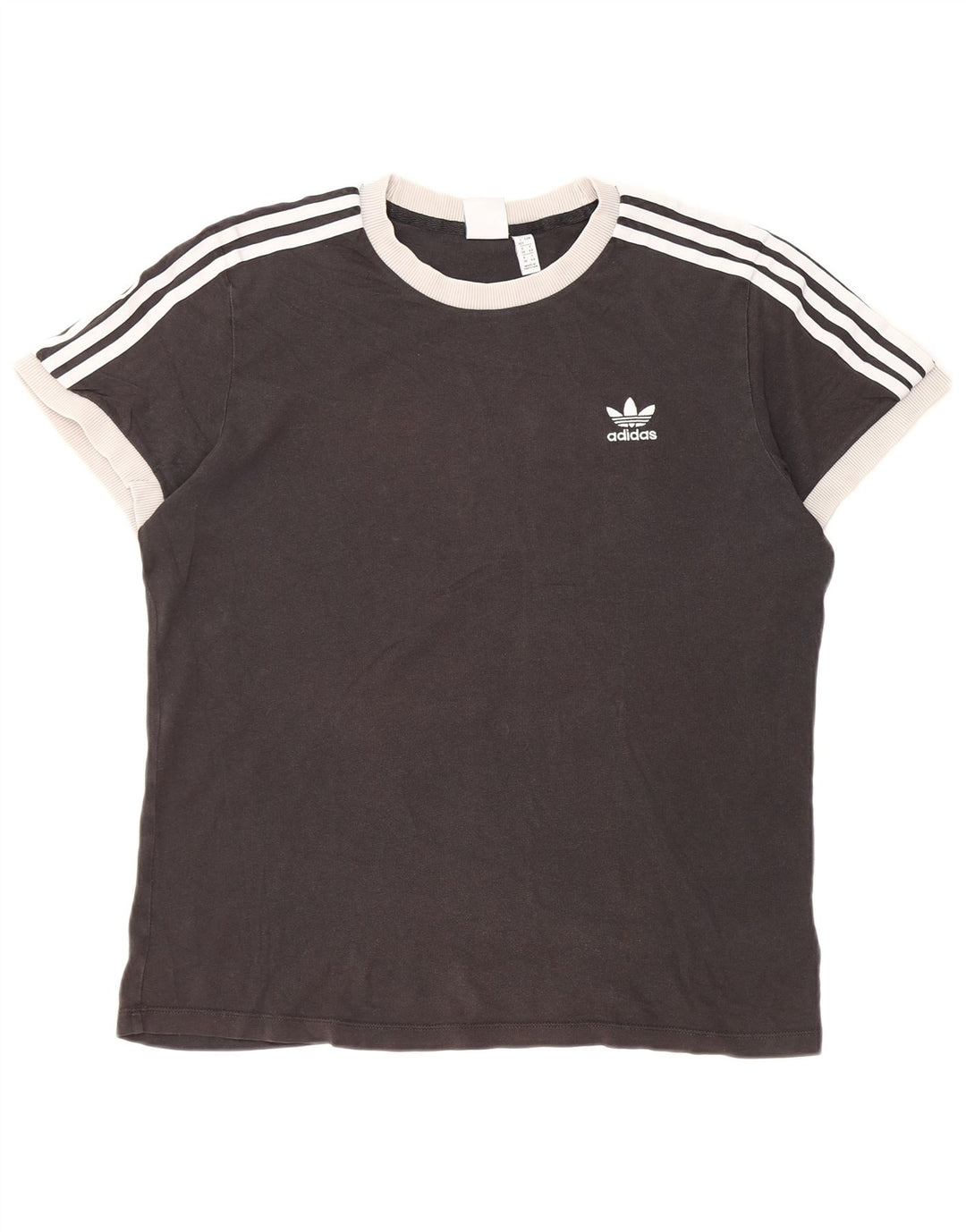 Adidas Dame T-Shirt Top UK 12 medium sort bomuld
