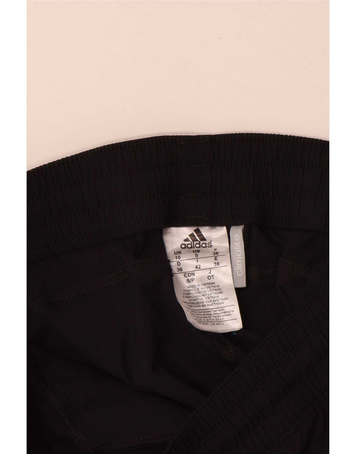 Adidas Womens Climalite træningsdragt Bukser UK 10 Small Black Nylon