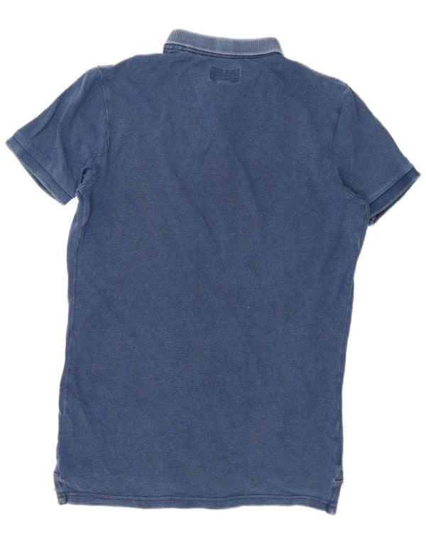 Superdry Mens Polo Shirt Small Navy Blue Cotton