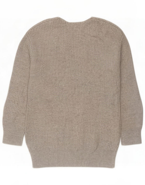 Marks & Spencer Dame Longline V-hals sweater UK 6 XS Grey