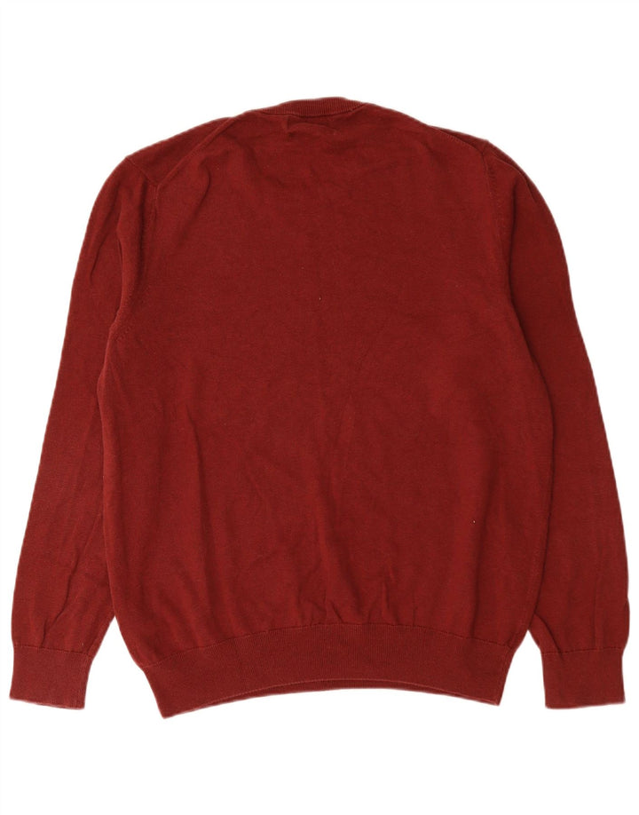 Marks & Spencer Herre sweater med rund hals, stor Bourgogne bomuld
