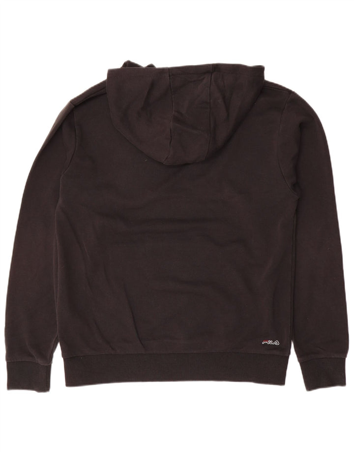 FILA Grafisk hættetrøje til drenge 15-16 år Sort bomuld