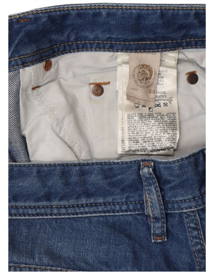Diesel Herre Distressed Slim Jeans W34 L26 Blå Bomuld