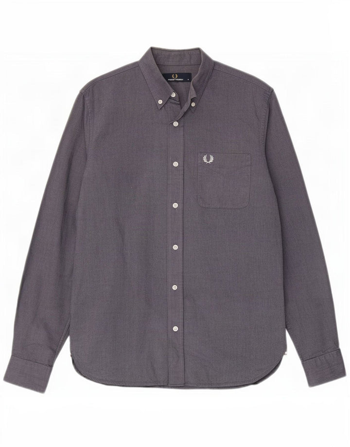 Fred Perry Herreskjorte Medium Navyblå Bomuld
