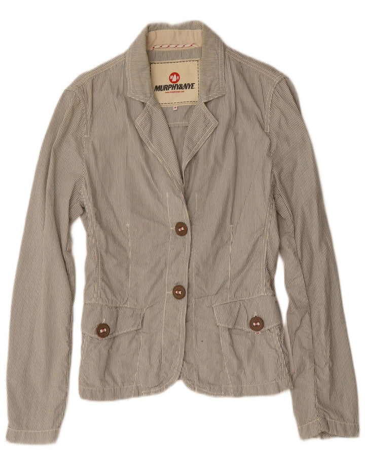 Murphy & Nye Dame 2-knaps blazerjakke UK 14 Medium Grey Pinstripe