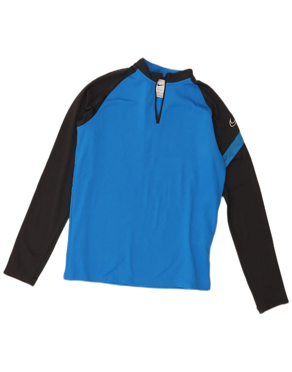 Nike Boys Dri Fit Pullover Træningsdragt Top 13-14 år XL Blå Colourblock
