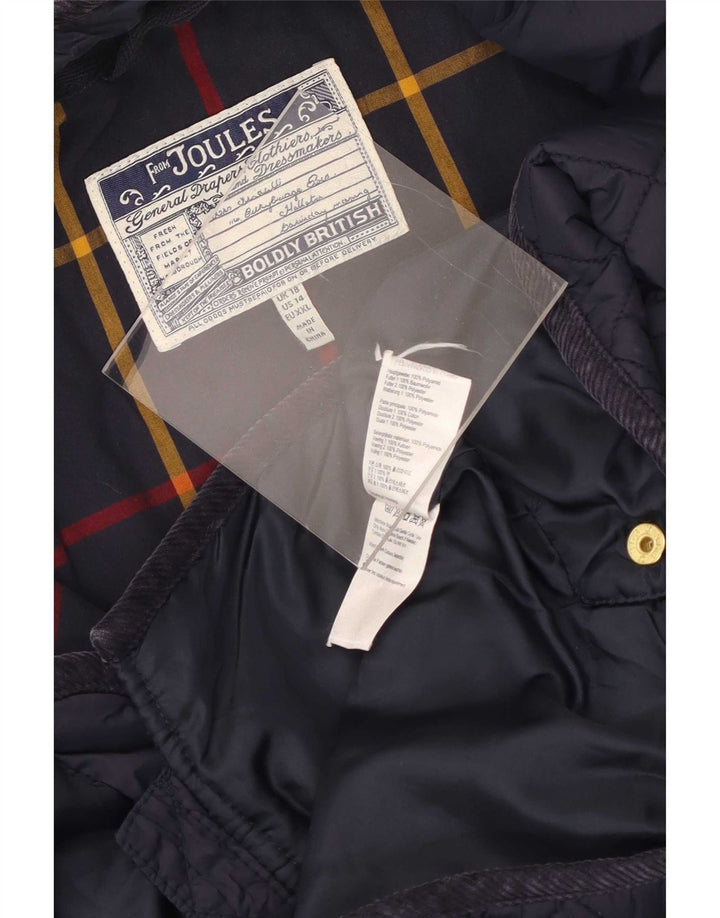 Joules Quiltet jakke til kvinder UK 18 XL Navyblå polyamid