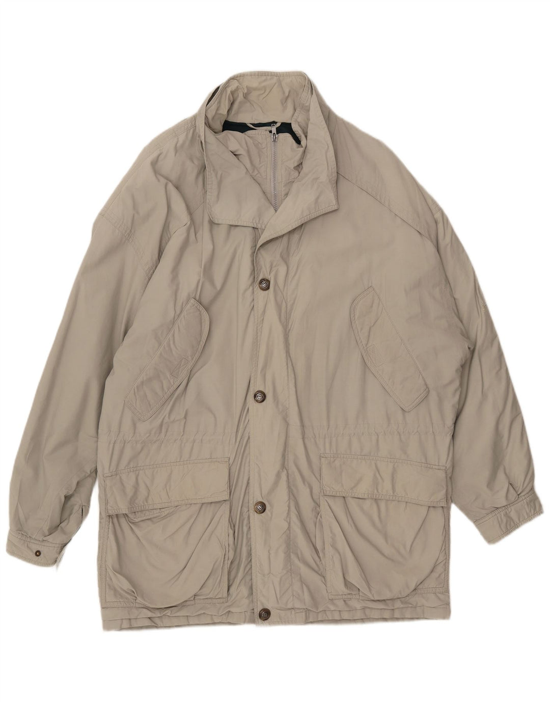 BUGATTI Herre Gore-Tex Windbreaker Coat IT 50 Stor Grå Bomuld