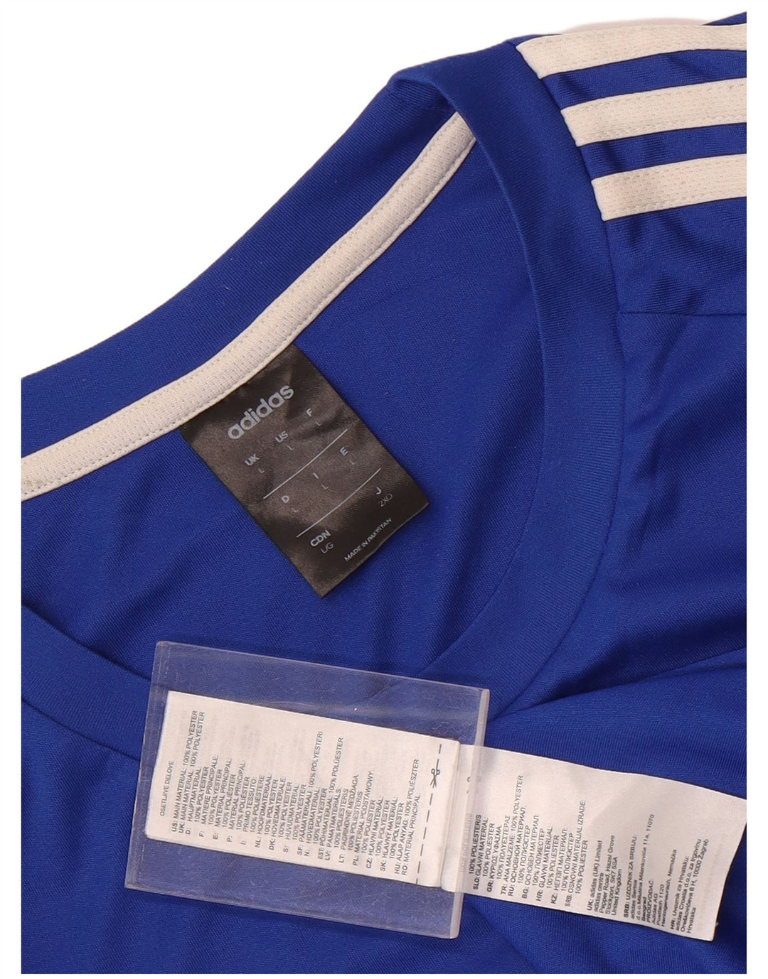 Adidas Herre Climalite T-Shirt Top Stor Blå Polyester