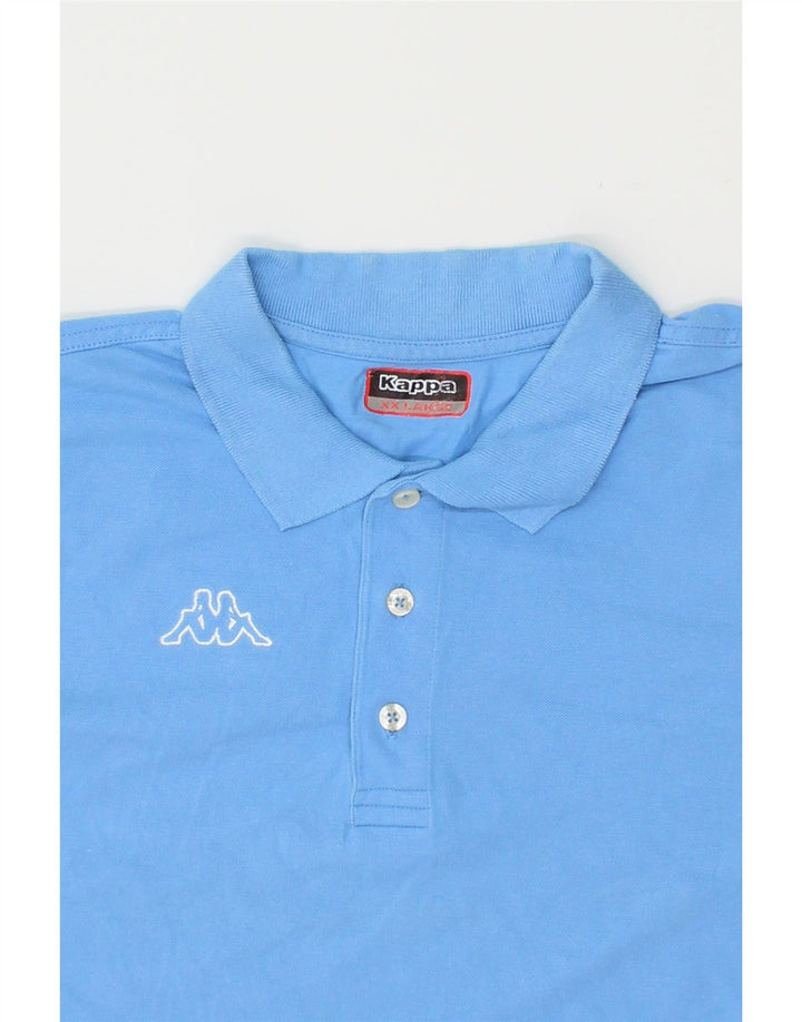 KAPPA Mens Polo Shirt 2XL Blue Cotton Vintage Kappa and Second-Hand Kappa from Messina Hembry 