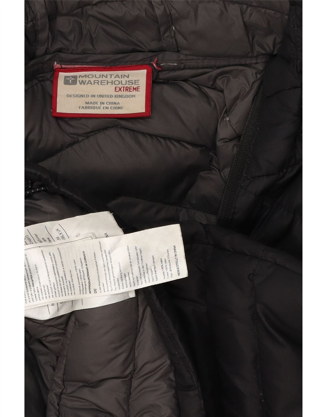 MOUNTAIN WAREHOUSE Herre hættepolstret jakke UK 42 XL Sort Polyester