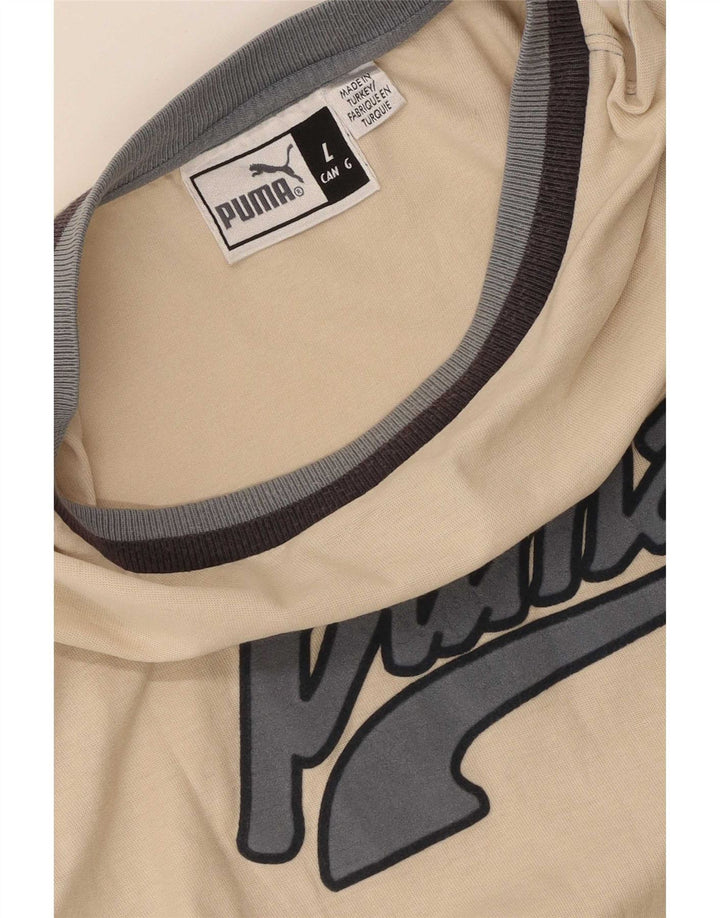 Puma Herre Grafisk Vest Top Stor Beige Colourblock