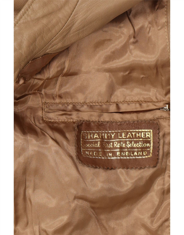 VINTAGE Mens Leather Jacket UK 42 XL Brown Vintage Vintage and Second-Hand Vintage from Messina Hembry 