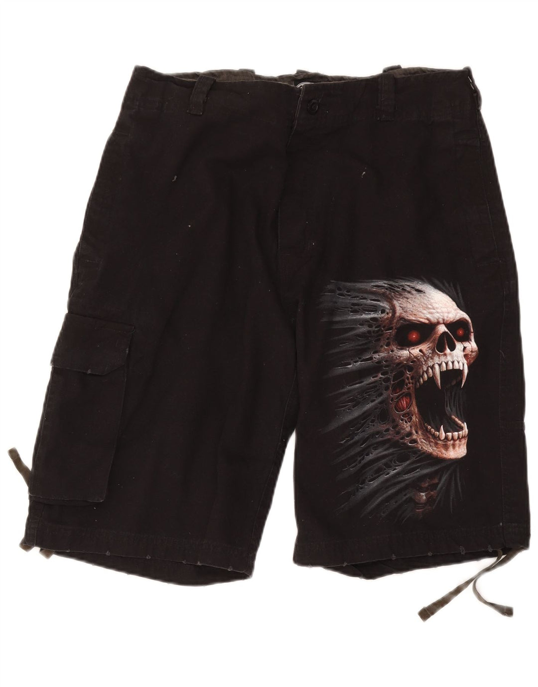 Spiral Herre grafiske Cargo Shorts Medium W36 Sort Bomuld Gothic