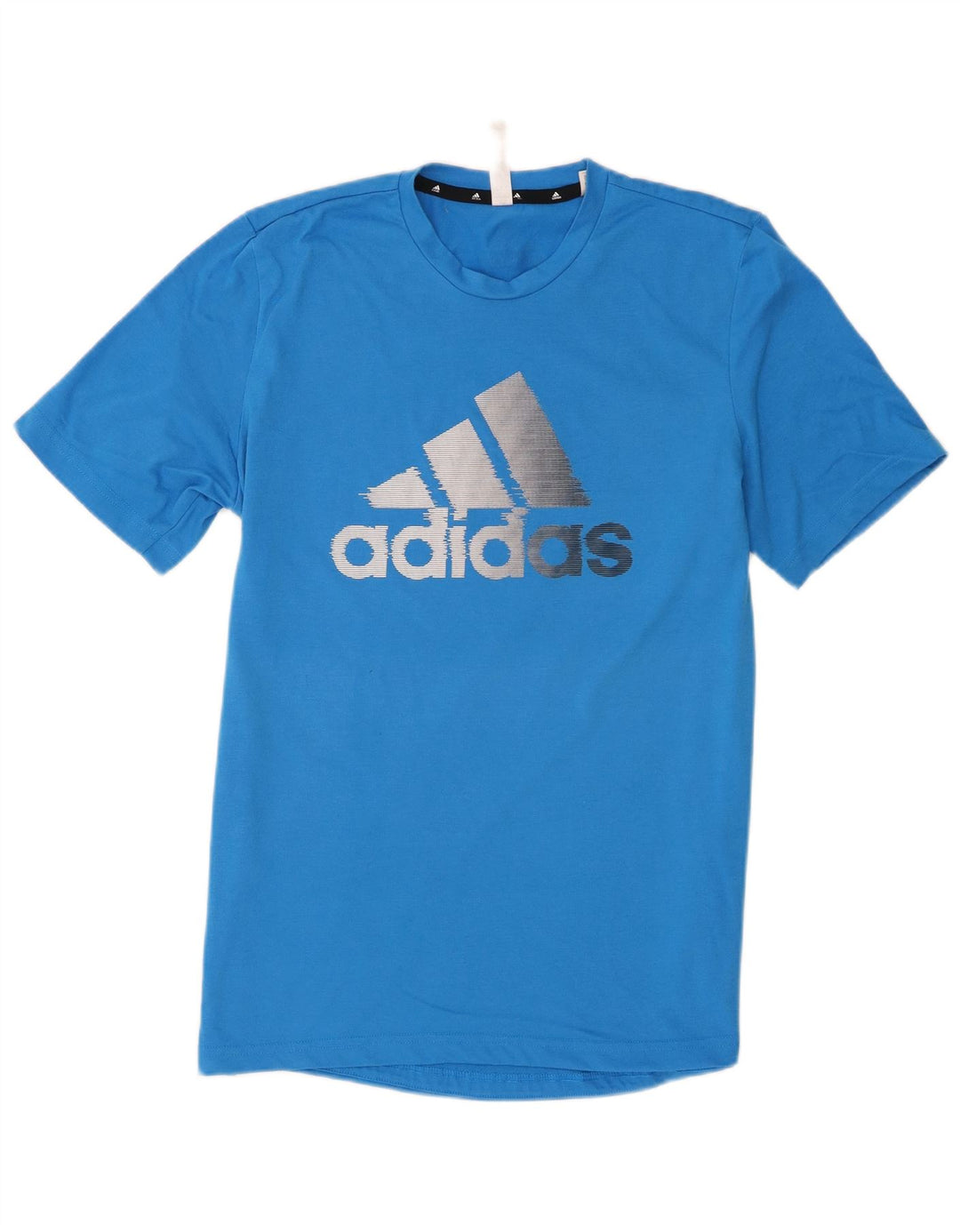 Adidas Herre Aeroready Grafisk T-Shirt Top Medium Blue Polyester