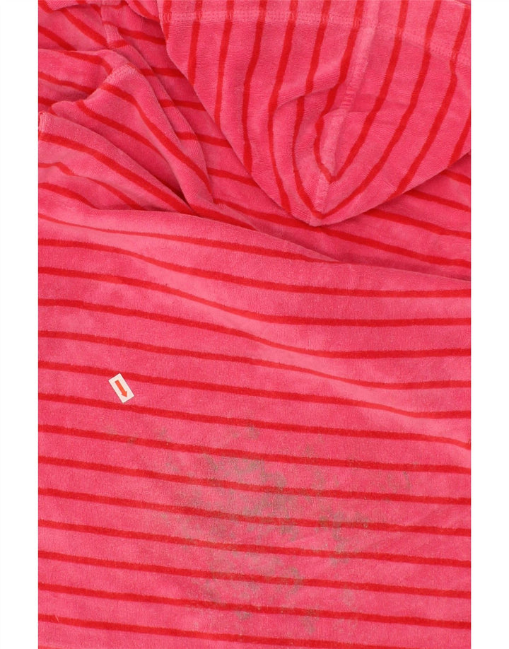 BODEN Womens Longline Hoodie Jumper UK 12 Medium Pink Striped Polyester Vintage Boden and Second-Hand Boden from Messina Hembry 