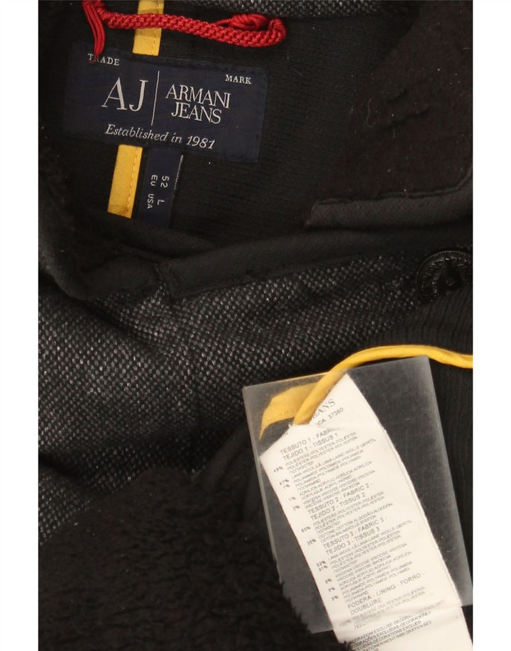 Armani Jeans Dame Ærtefrakke UK 16 Large Grå Flecked Polyester