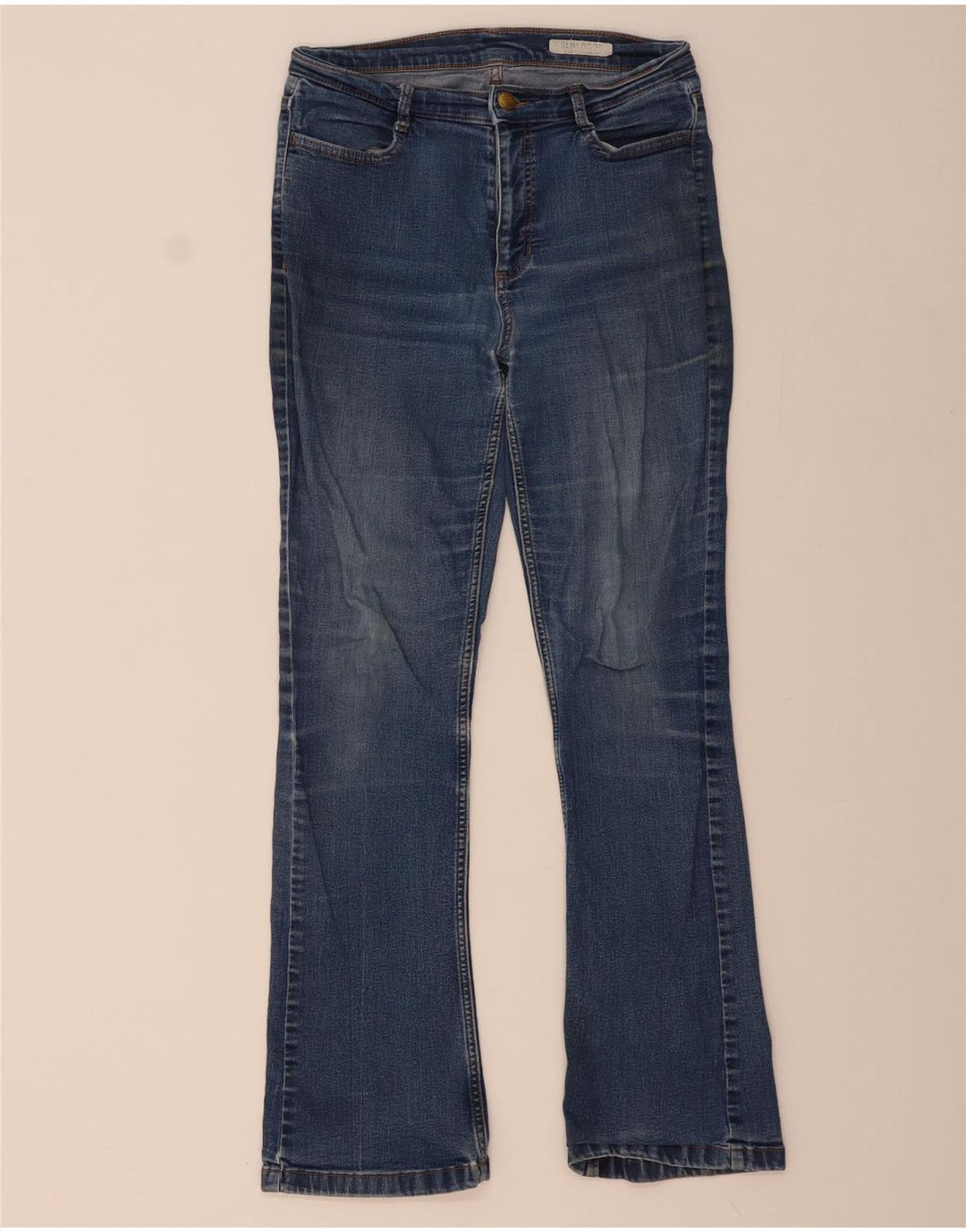 MARKS & SPENCER Dame Regular Fit Bootcut Jeans UK 10 Small W30 L30 Blue