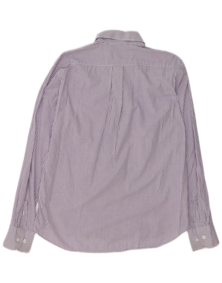 CONTE OF FLORENCE Herreskjorte Medium lilla ternet bomuld
