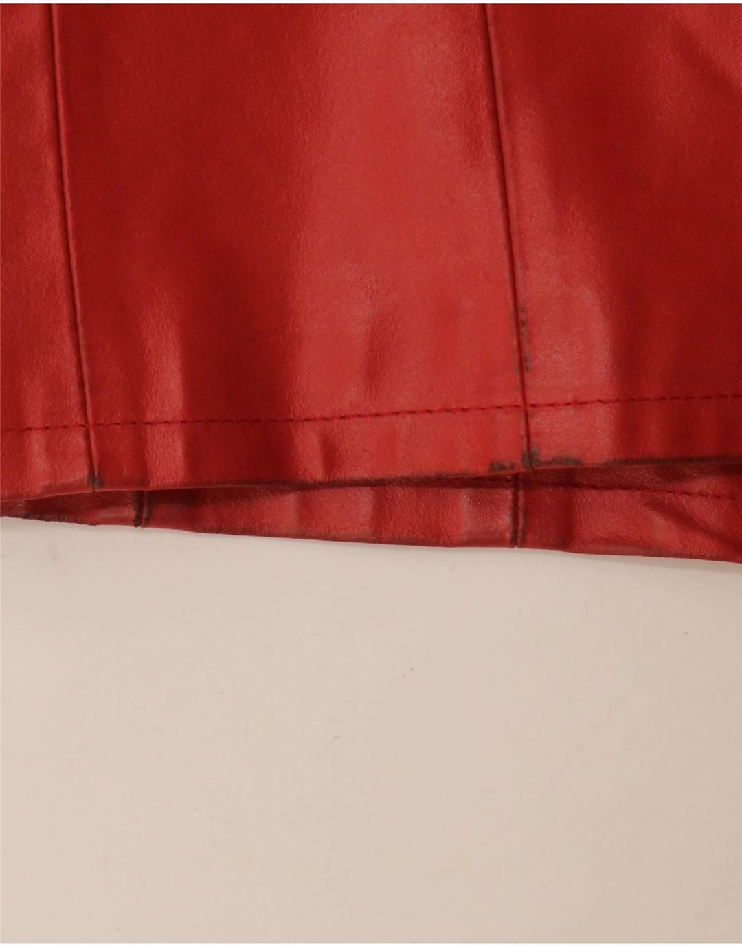 Vintage dame læderjakke IT 48 XL rødt læder