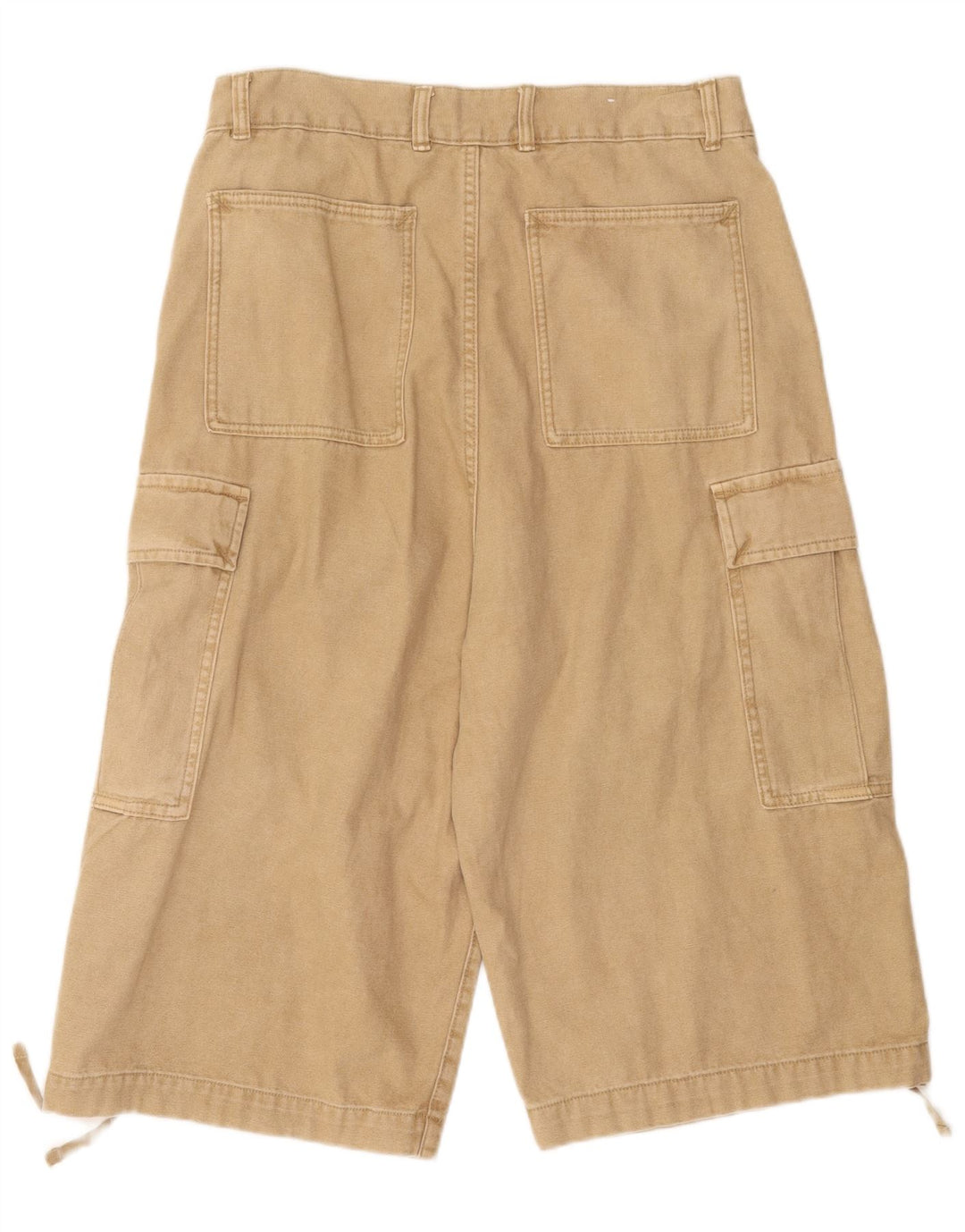 Zara Herre Cargo Bermuda Shorts EU 42 Large W32 Beige Bomuld
