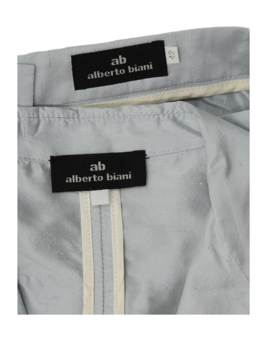 Alberto Biani Dame 3-knaps 2-delt nederdelsæt IT 42 Medium W26 Blå Silke
