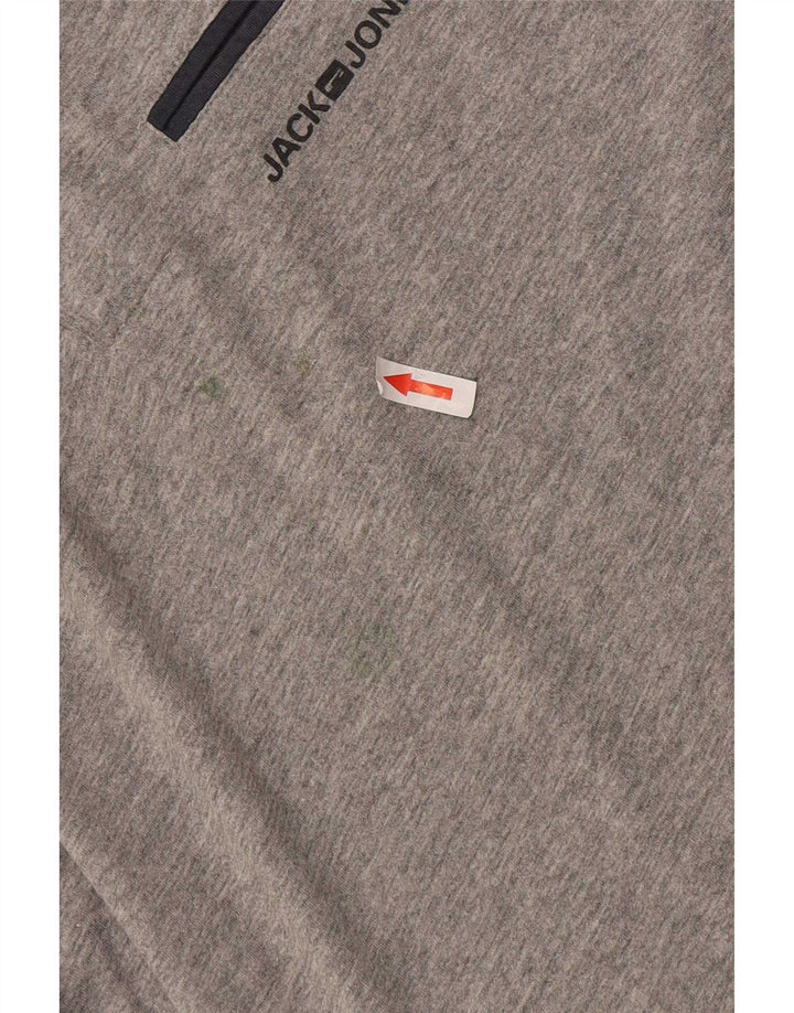 Jack & Jones herre poloshirt mellemgrå Colourblock Bomuld