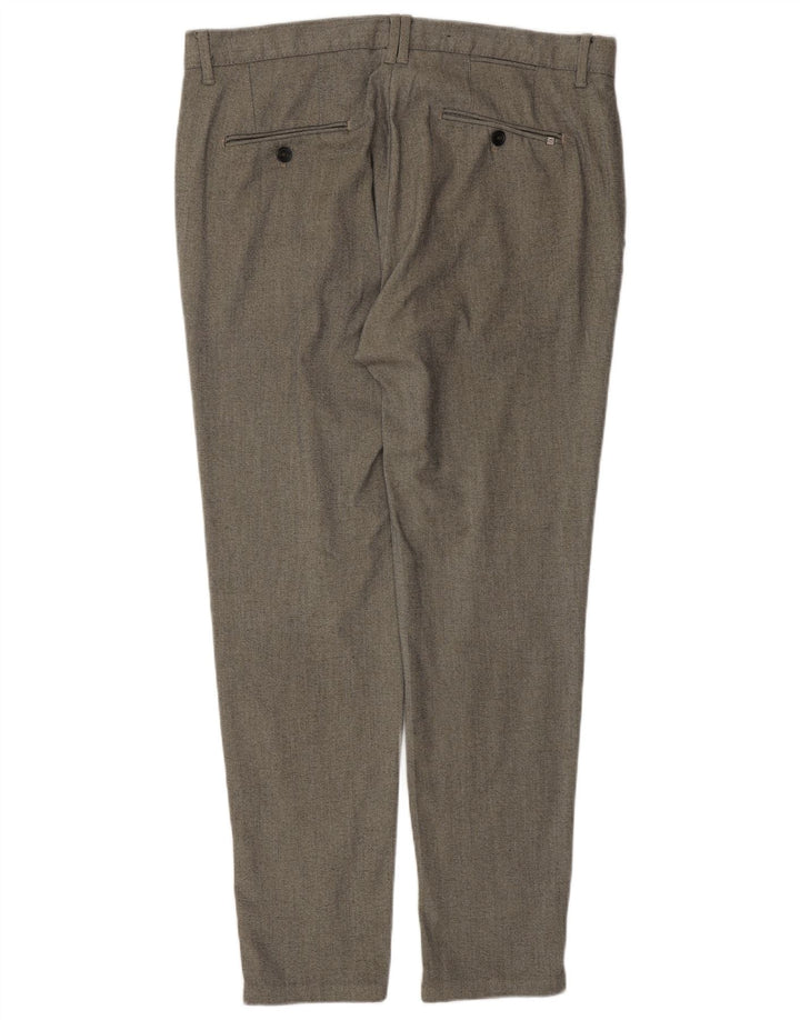 Zara Herre Slim Chino Bukser EU 42 Large W32 L29 Grå Polyester