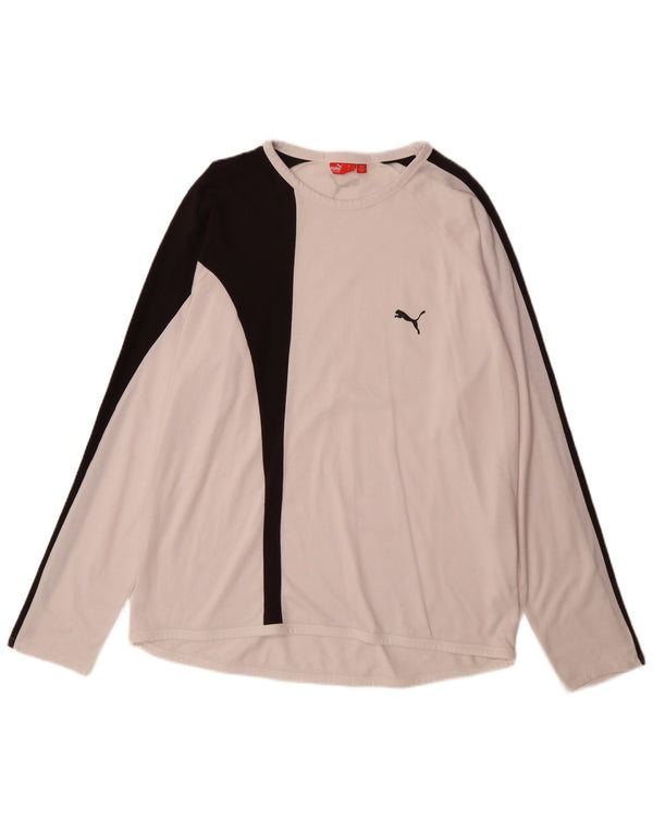 Puma Herre Top Langærmet XL Hvid Colourblock