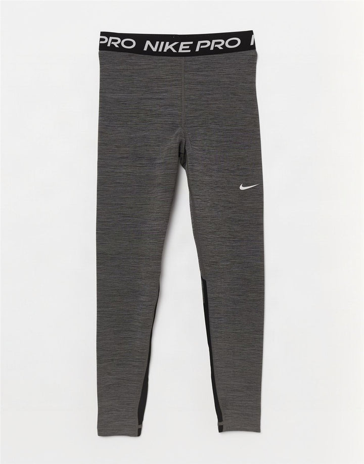 Nike Dame Dri Fit Grafiske Leggings XS W24 L32 Grå Colourblock Polyester