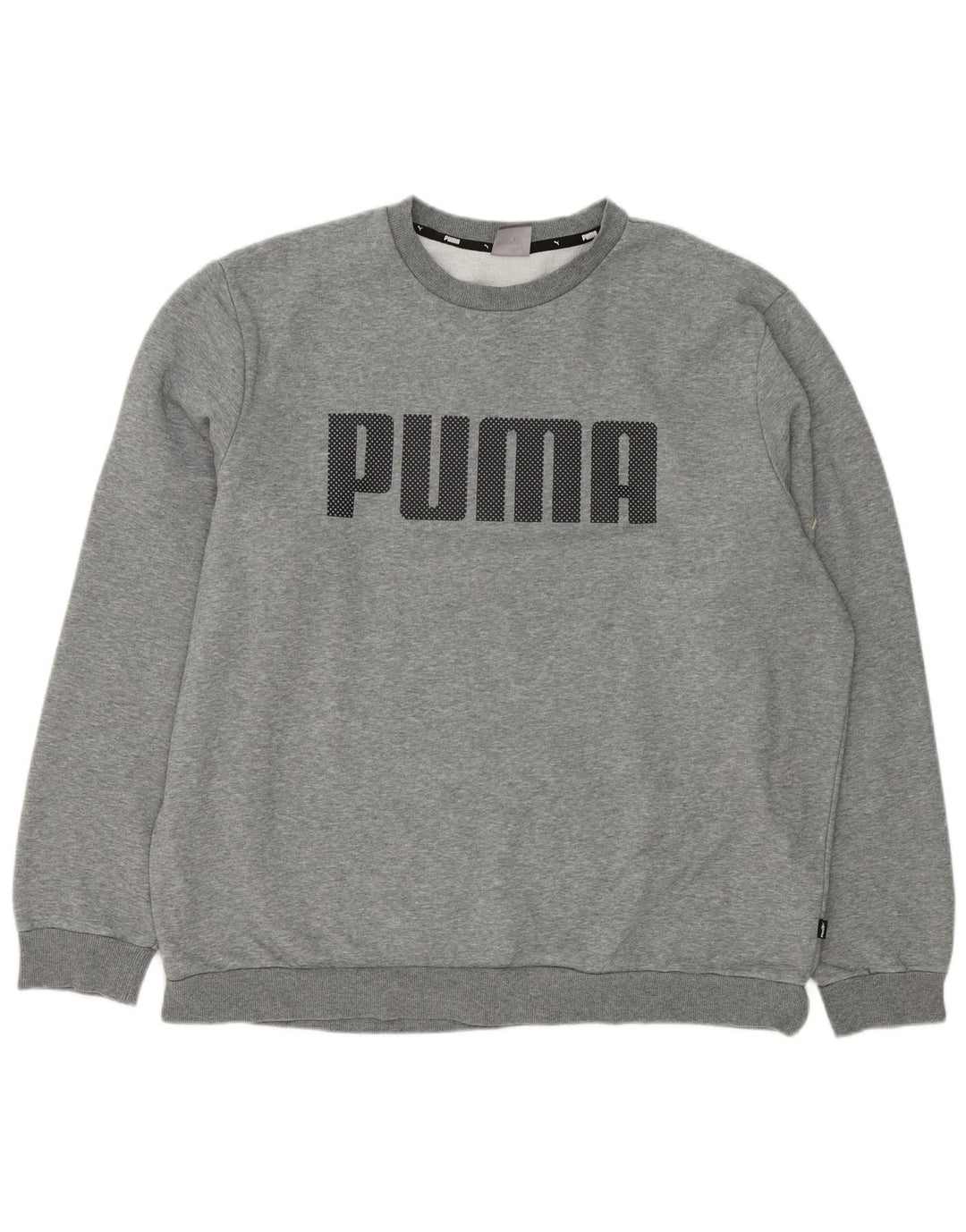 Puma Herre Grafisk Sweatshirt Jumper 2XL Grå Flecked