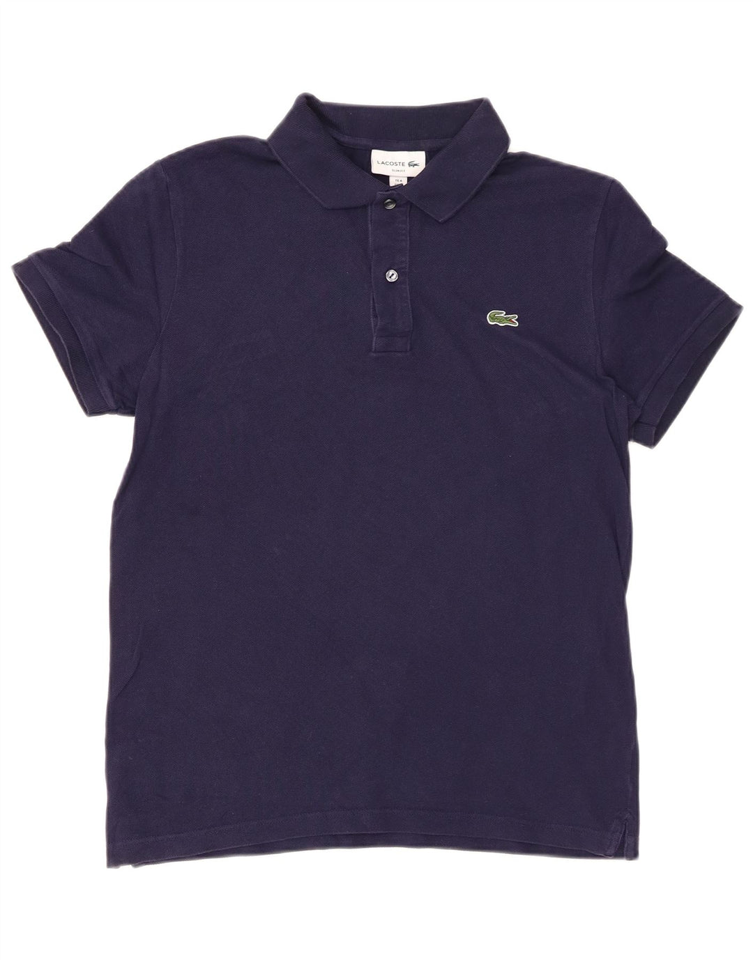 LACOSTE Herre Slim Fit Polo Shirt Størrelse 4 Medium Marineblå Bomuld