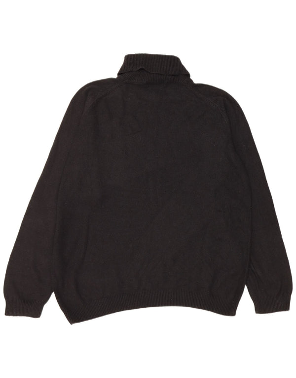 Marks & Spencer Dame Rullehals Sweater UK 20 2XL Sort Bomuld