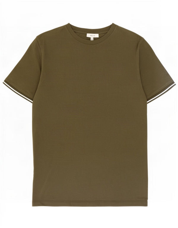 Reiss Herre T-Shirt Top XS Khaki Bomuld
