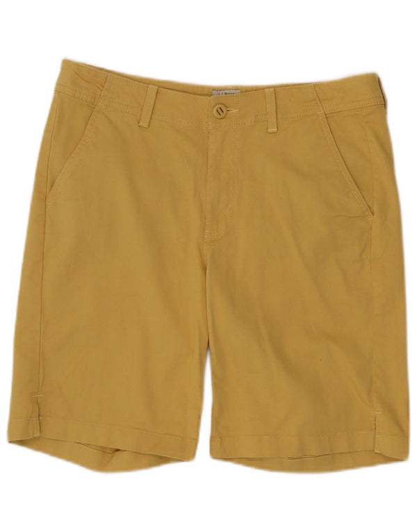 L.L.Bean Dame Favorit Fit Chino Shorts US 10 Large W32 Gul Bomuld