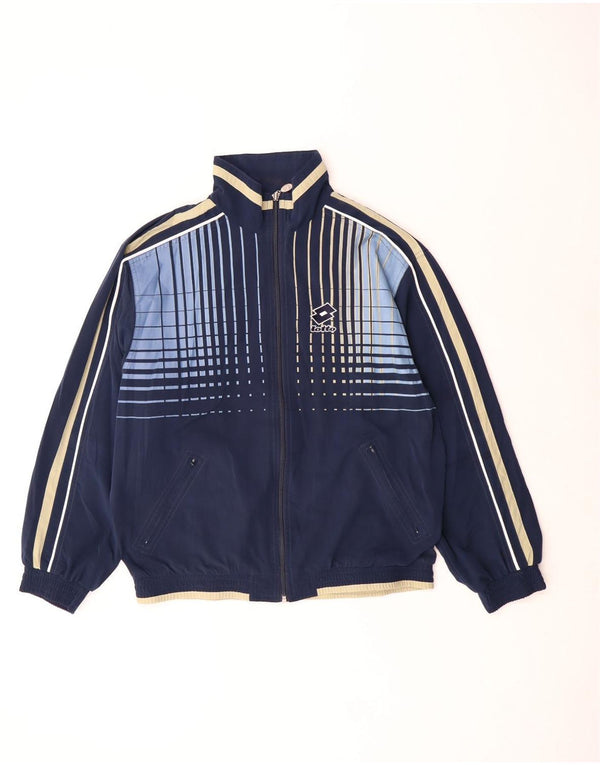 Lotto Herre træningsdragt Topjakke UK 38/40 Medium Navy Blue Polyester