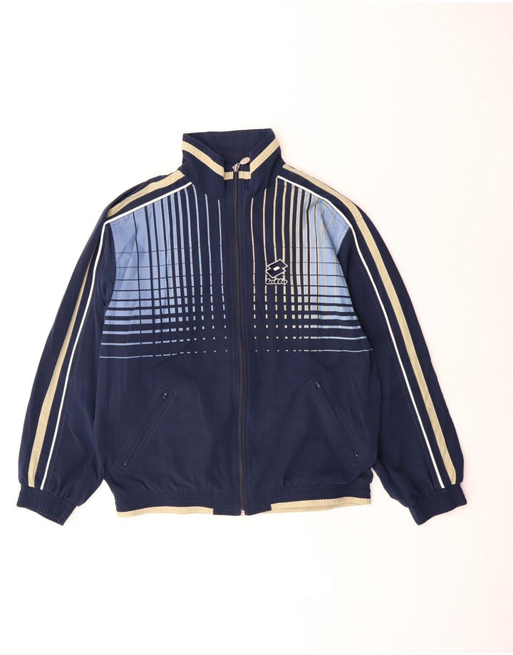 Lotto Herre træningsdragt Topjakke UK 38/40 Medium Navy Blue Polyester