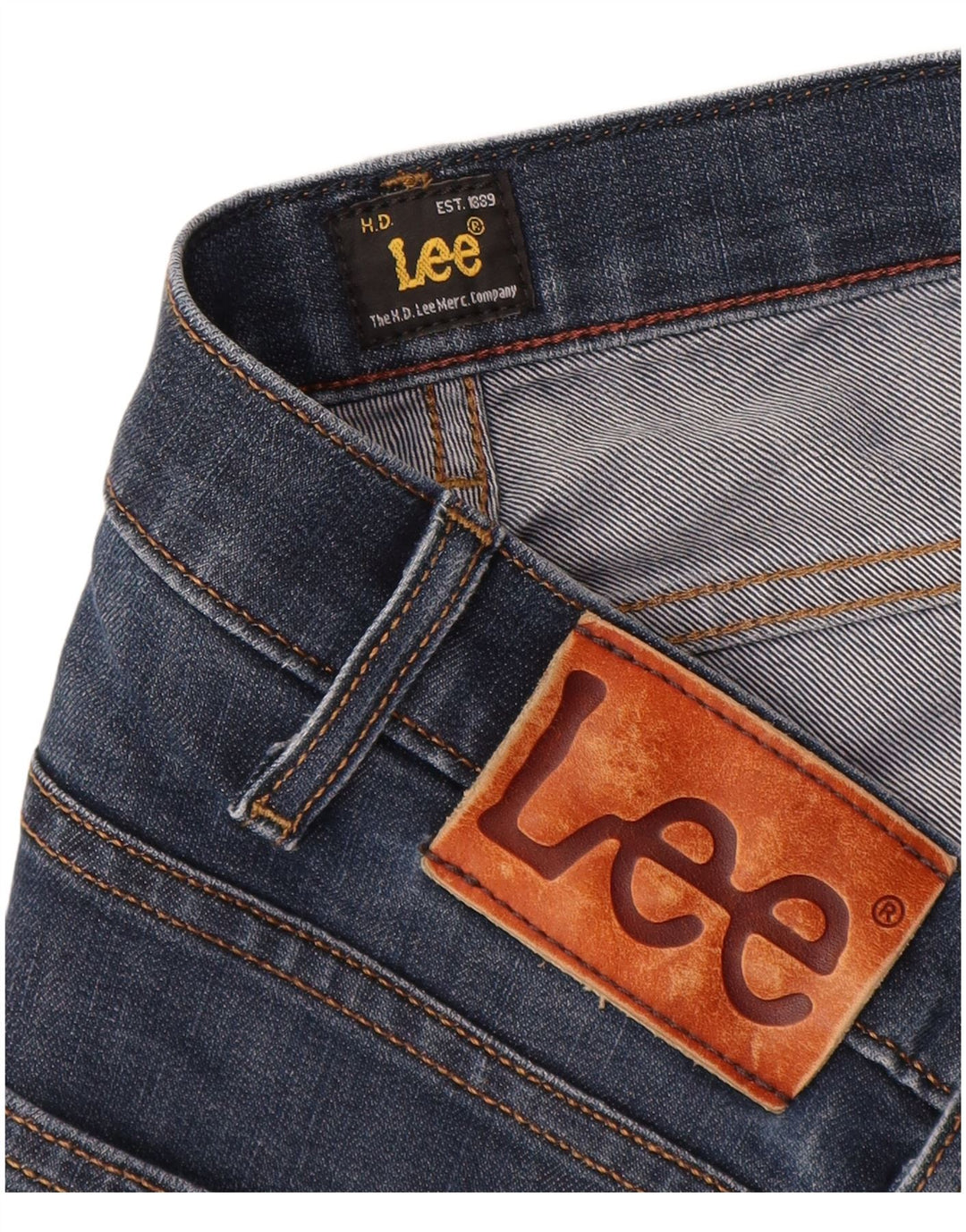 LEE Herre Powell Slim Jeans W36 L30 Marineblå Bomuld