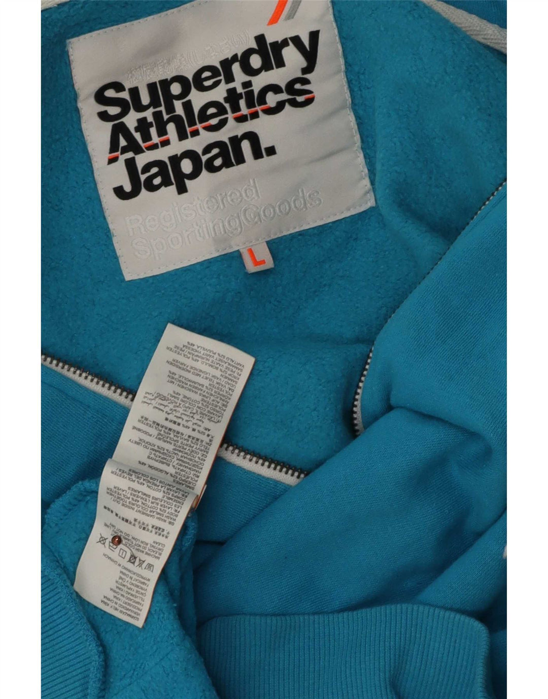 Superdry Hættetrøje med lynlås til mænd Stor blå bomuld